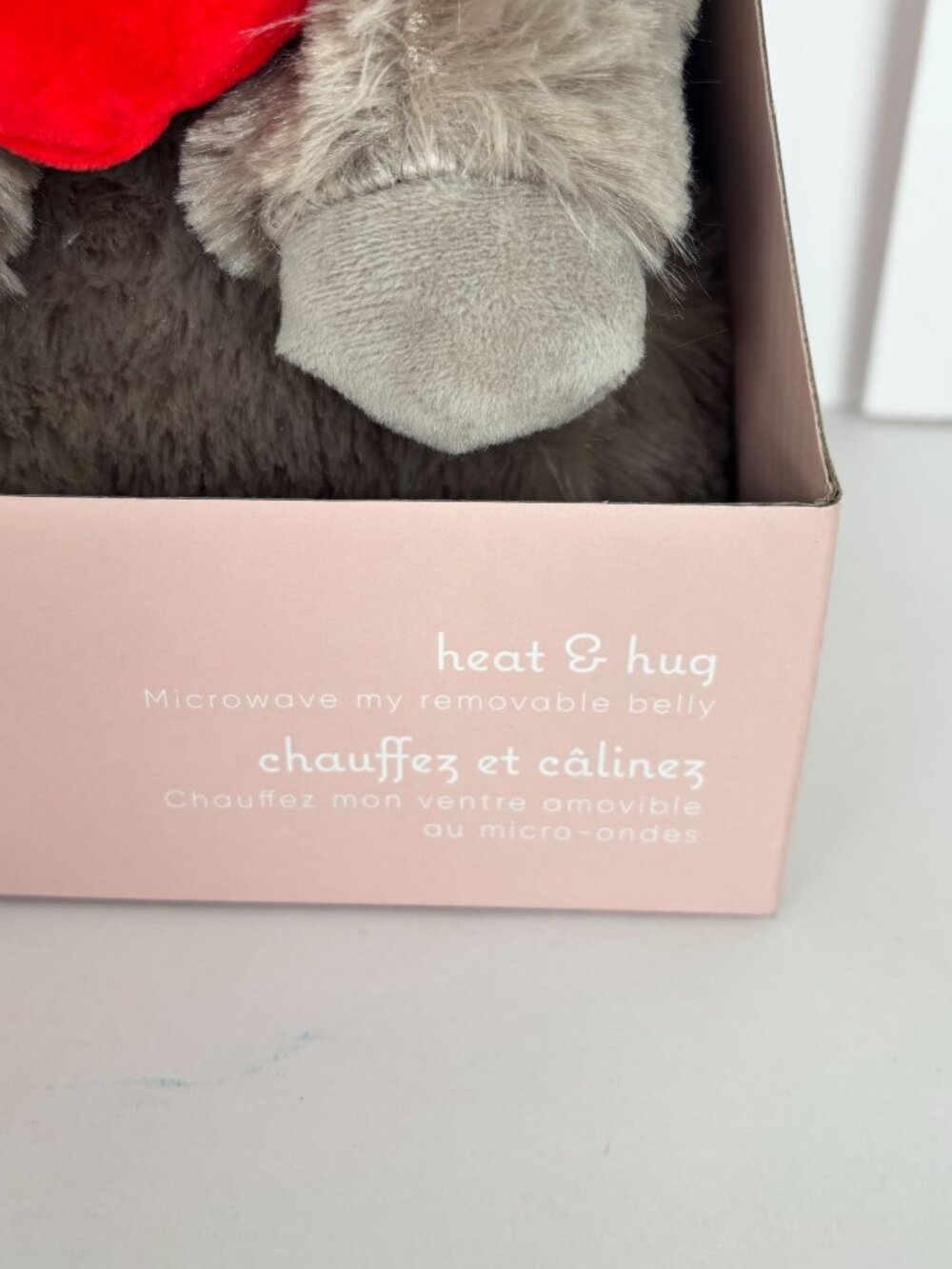 Snuggle Buddy Heat and Hug Plush Raccoon Microwavable Removable Belly Heart - Picture 2 of 11
